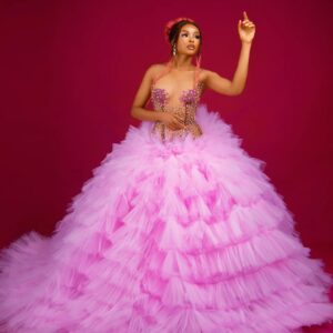 Pearlline Draped Gown